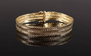 Armbånd, 14 kt. guld. Vægt 23.9 gr.