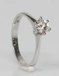 Solitairering, ca. 0.43 ct.