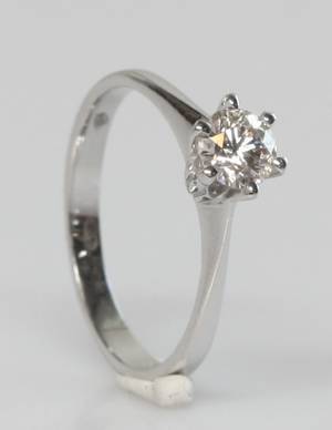 Solitairering, ca. 0.43 ct.