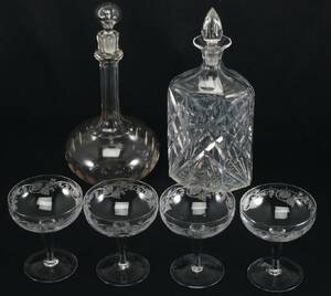 PAR KARAFFER OCH 4ST CHAMPAGNESKÅLAR