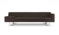 Charles Wilson for Woodmark. R50 tre pers. sofa med højrevendt bænk i brun møbelstof  Denne vare er sat til omsalg under nyt varenummer 4170762