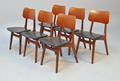 Slagelse Møbelværk. Sæt på seks stole i teak6