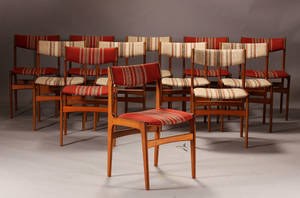 Dansk møbelproducent. Samling spisestole, teak, bejd bøg 12