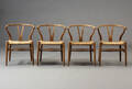 Hans J. Wegner. Sæt på fire  Y- stole, model CH-24. 4