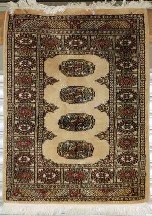 BOCHARA, PAKISTAN HANDKNUTEN MATTA, 56X64 CM CM