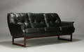 Tre-pers. sofa, dansk møbelproducent, sort skind