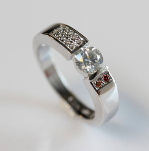 Design brillant ring ca. 0.98 ct.