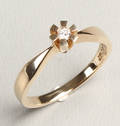Aagaard. Solitairering. Ca. 0.05 ct