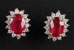 Par rubin- og diamantørestikker 2