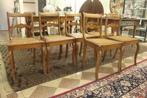 Matsalsstolar, 6 st. senempire-stil