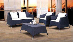 Udestuehavemøblement i sort polyrattan 4
