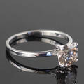 Solitaire ring i 14 kt. Rhodineret guld med brillant 1.25 ct.