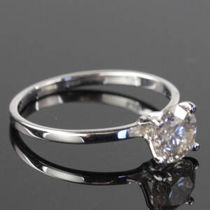 Solitaire ring i 14 kt. Rhodineret guld med brillant 1.19 ct. Denne vare er sat til omsalg under nyt varenummer 4150435