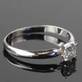 Solitaire ring i 14 kt. Rhodineret guld med brillant 0.70 ct.