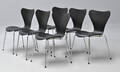 Arne Jacobsen. Sæt på seks stole, model 3107 fra år 2017. 6 