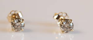 Par brillant ørestikker ca. 0.62 ct.