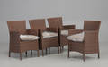 4 stole i polyrattan-flet, af nyere dato 4
