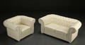 2-pers. Chesterfield sofa samt lænestol 2