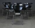 Arne Jacobsen. Sæt på seks Syverstole model 3107 6