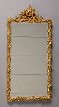 Spejl af forgyldt træ og gesso, Rokoko-stil, 1900-tallet