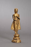 Buddha af bronze Thailand 1800-tallet