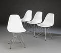 Charles Eames. Sæt på fire skalstole, model DSR 4