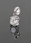 Pendant in 18k set with brilliant cut diamond 0.38 ct