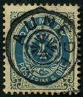 AFA 23 1875. 4 Øre, gråblå, stemplet AUNEDE