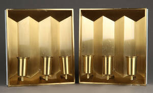 Fog  Mørup, Et par væglamper af messing.  2