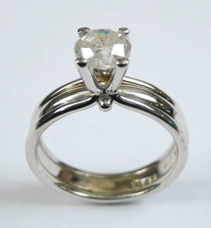Solitaire ring med brillant 1.01 ct