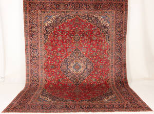 Persisk handknuten matta Kashan 390x295 cm