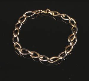 Leddelt armbånd, 14 kt.