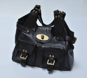 Mulberry taske af sort skind