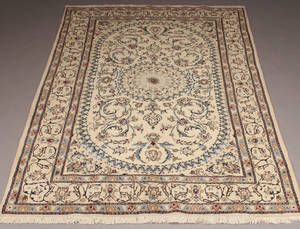 Persisk Nain med silke 300 x 200 cm