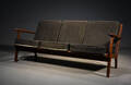 Sofa af teak med løse orginale hynder, 1950erne