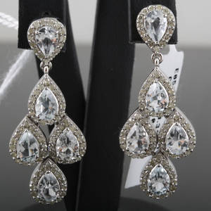 Diamond earrings approx. 1.10ct. 2