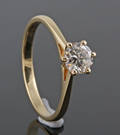 18K diamond Solitaire ring approx. 0.55ct