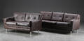 Tre-pers. sofa samt to-pers. sofa, læder, dansk møbelproducent 2