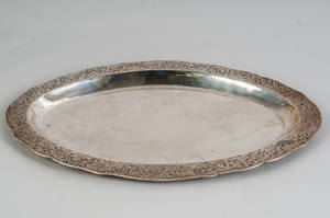 Ovale Platte, 900er Silber