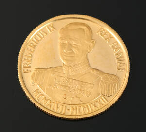 Danmark. Frederik lX mindedukat af guld