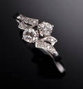 Diamantring, ca 0.77ct.