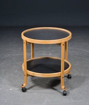 Bakkebord på hjul, bøg og laminat