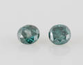Blue-green couple of diamonds 0.41 ct 2