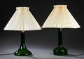 Holmegaard for Le Klint. Par bordlamper af glas 2