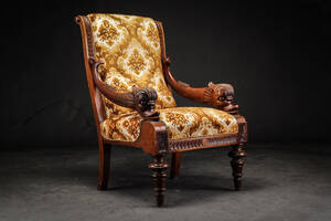 Armstol af mahogni, 1800-tallets sidste halvdel Denne vare er sat til omsalg under nyt varenummer 4270544