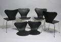 Læderovertræk til Arne Jacobsen 7er stole. Sæt på seks stk.