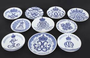Samlartallrikar 10st, Royal Copenhagen, 181900-tal
