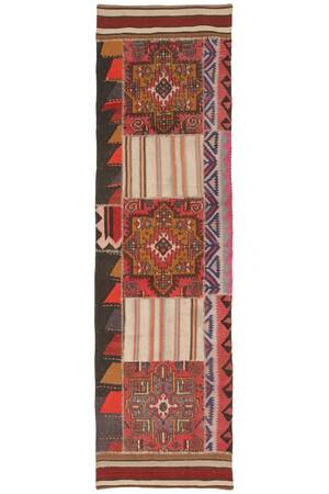 Patchwork løber, 300x85 cm.