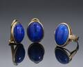 Smykkesæt af 18 kt guld med lapis lazuli 