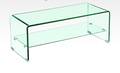 Sofabord af hærdet glas.